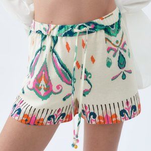 ✨HOST PICK✨ Zara Linen Blend Printed Shorts